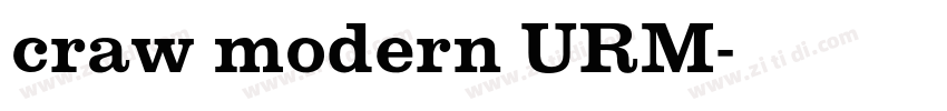 craw modern URM字体转换